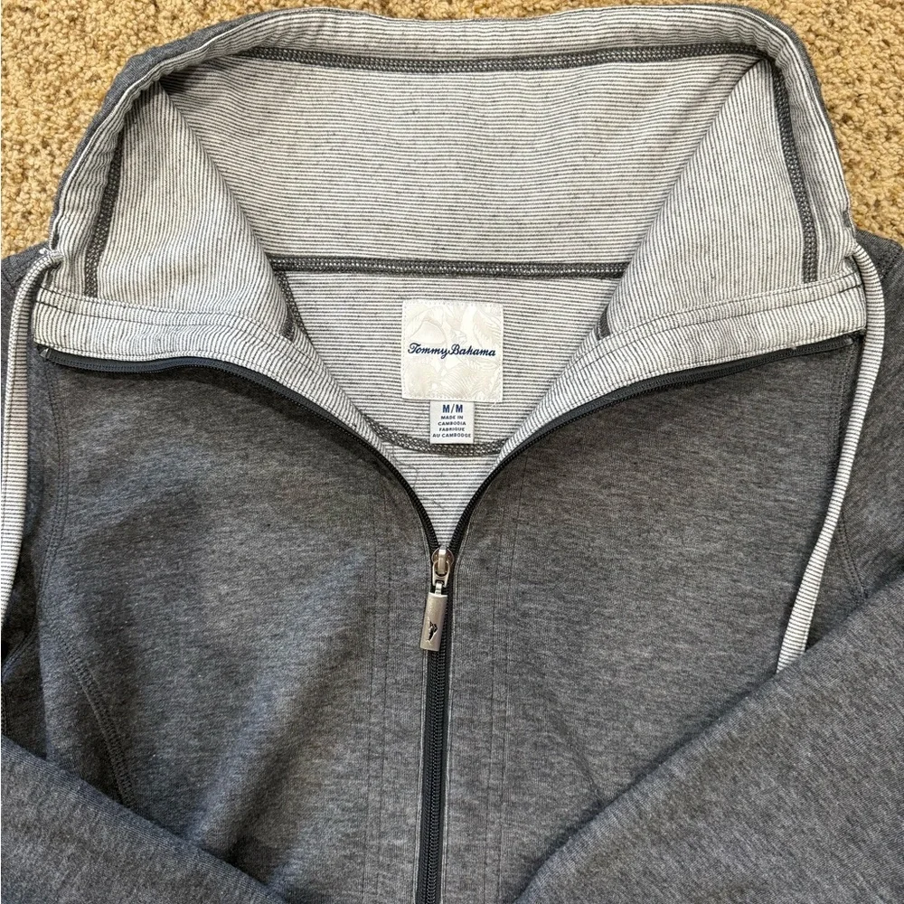 Tommy Bahama Gray Zip-Up Hoodie - Picture 4 of 5